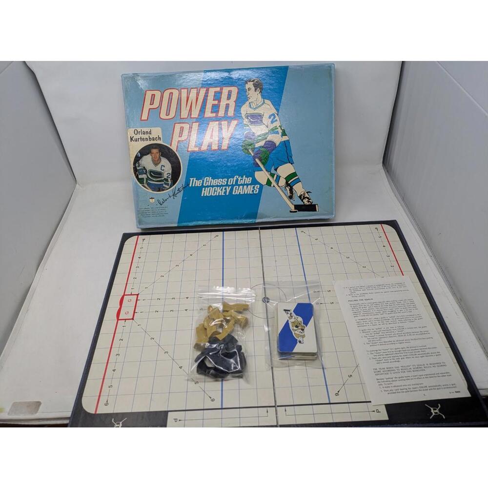 Vintage Power Play Board Game The Chess Of The Hockey Games 1970